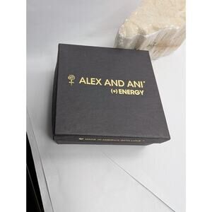 Alex and Ani Perseverance Gold-Tone Expandable Bangle Bracelet with Red Gemstone